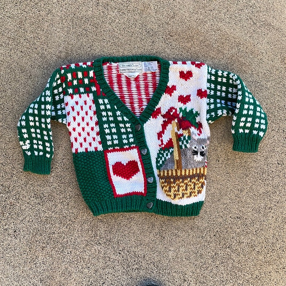 1990 the eagle’s eye hand knit sweater